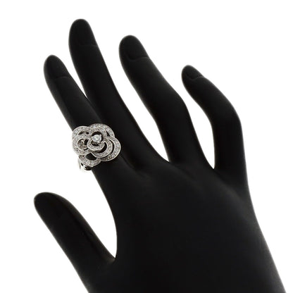 CHANEL Camellia Diamond #48 Ring K18 White Gold Ladies [Used]