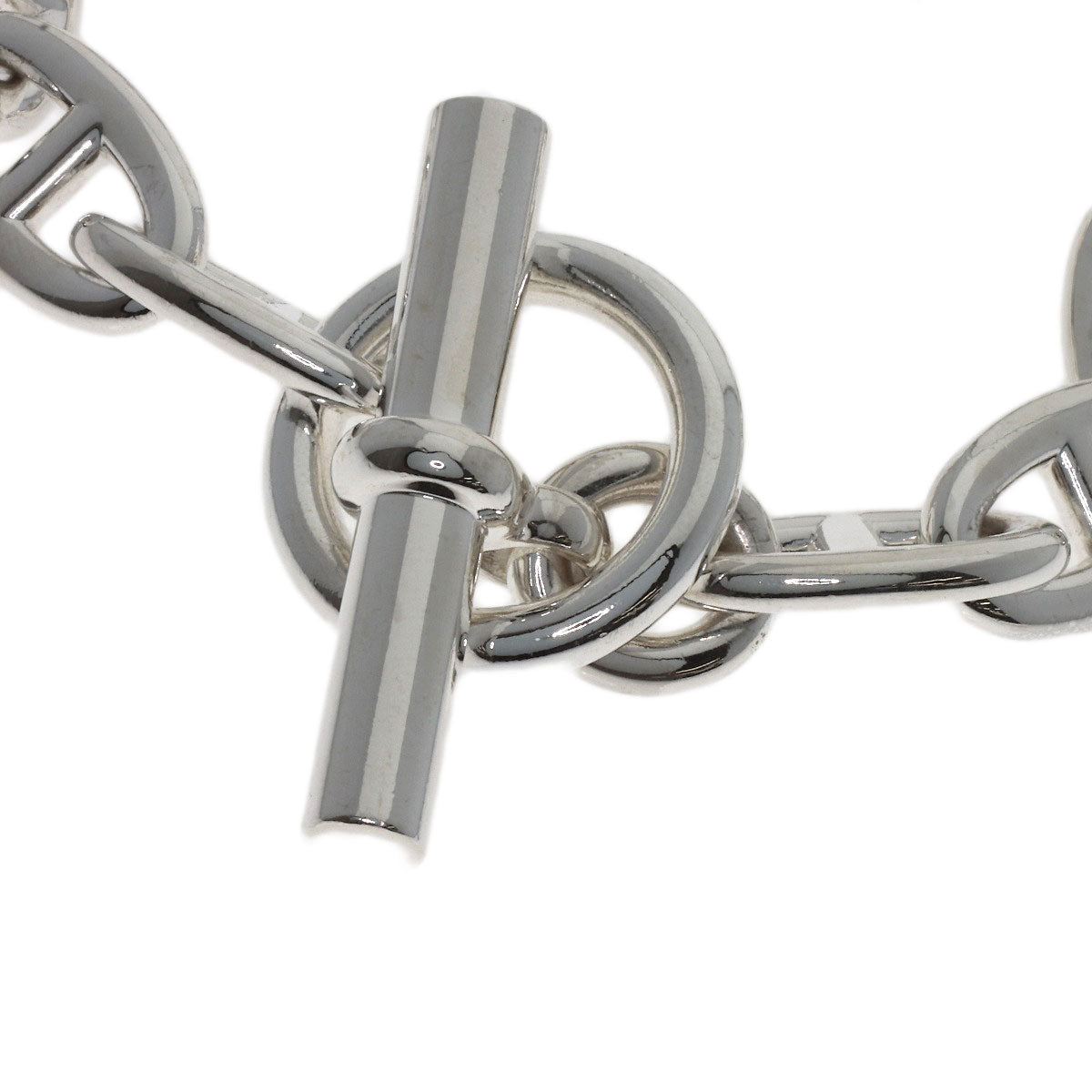 HERMES Chaine d'Ancre GM 12 frames Bracelet Silver Ladies [Used]