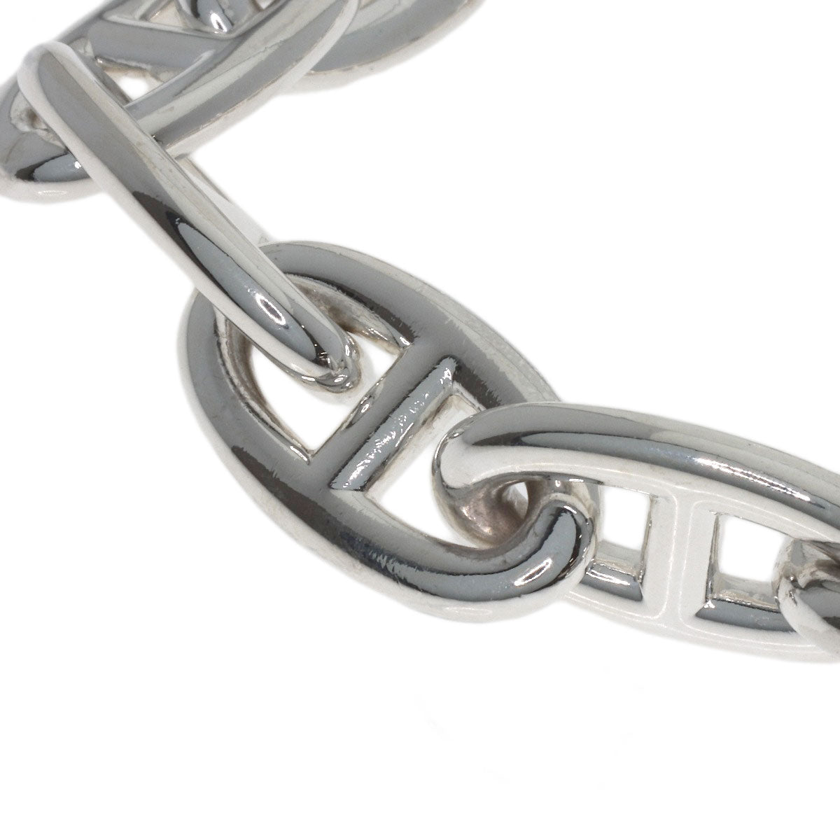 HERMES Chaine d'Ancre GM 12 frames Bracelet Silver Ladies [Used]