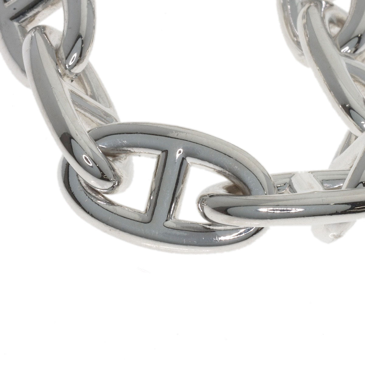 HERMES Chaine d'Ancre GM 12 frames Bracelet Silver Ladies [Used]