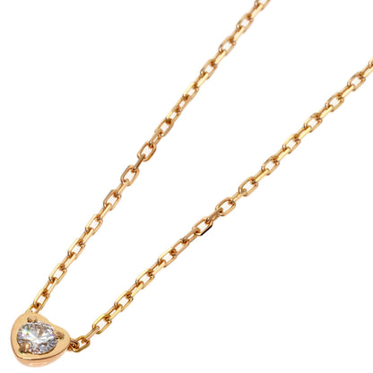CARTIER Diamant Léger Heart Diamond Necklace K18 Pink Gold Ladies [Used]