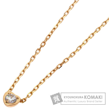 CARTIER Diamant Léger Heart Diamond Necklace K18 Pink Gold Ladies [Used]