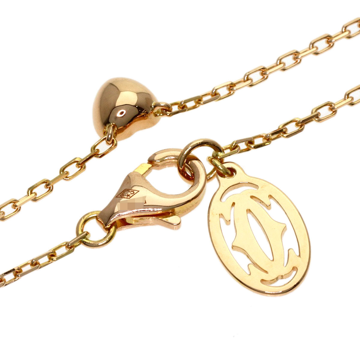 CARTIER Diamant Léger Heart Diamond Necklace K18 Pink Gold Ladies [Used]