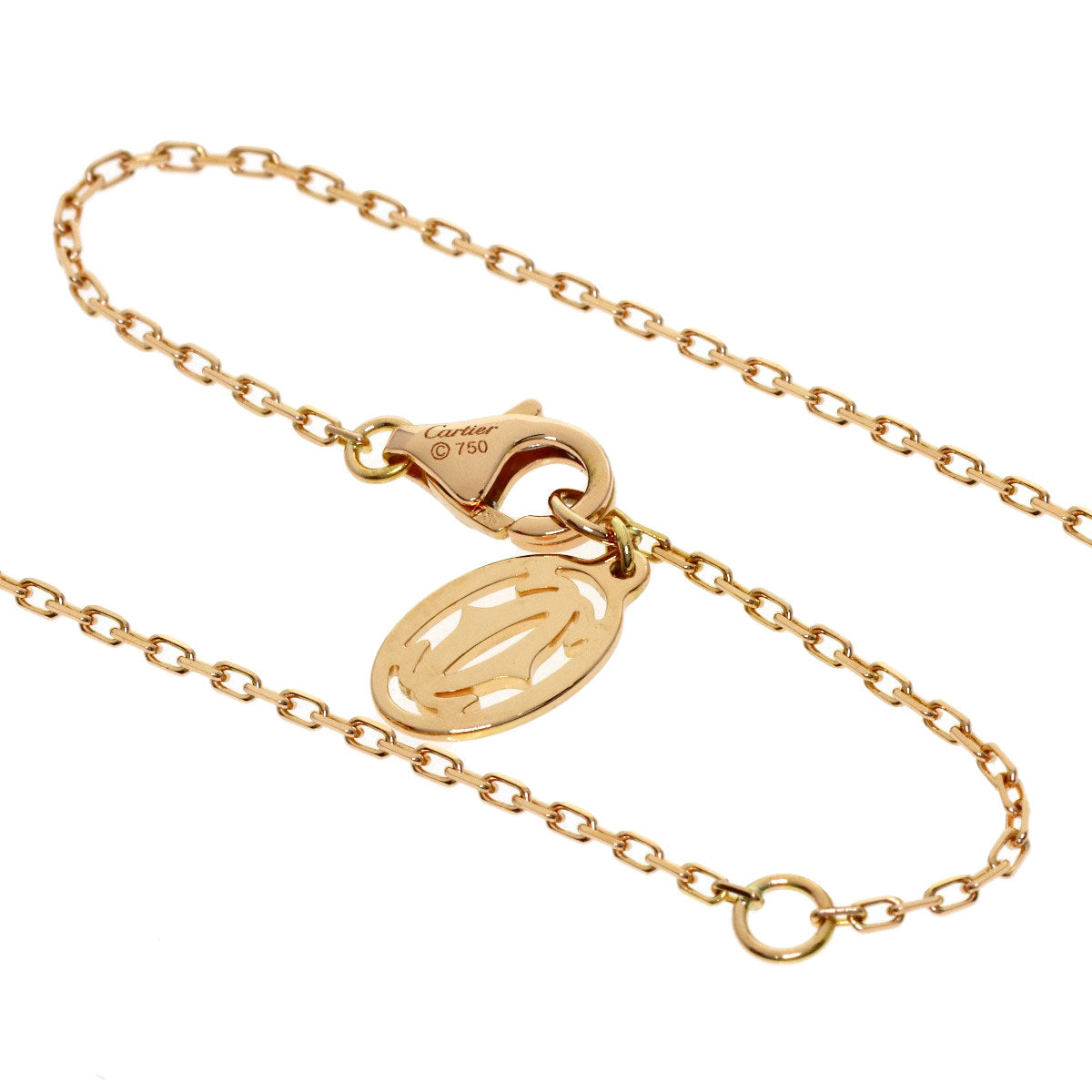 CARTIER Diamant Léger Heart Diamond Necklace K18 Pink Gold Ladies [Used]