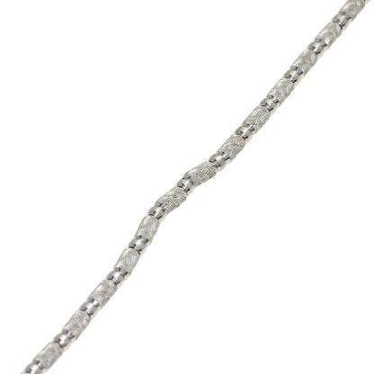 0.405ct Flower motif Garnet Diamond Necklace K18 White Gold 18K Yellow Gold 10g　Ladies