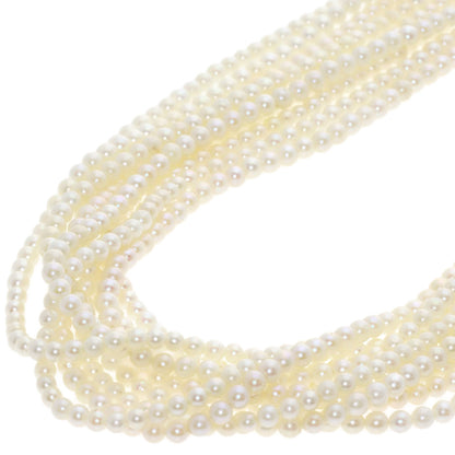 Baby Pearl Diamond 9-strand Necklace K18 Yellow Gold 48.7g　Ladies