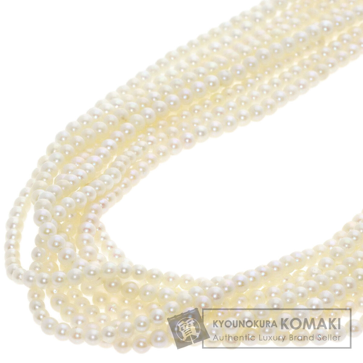 Baby Pearl Diamond 9-strand Necklace K18 Yellow Gold 48.7g　Ladies