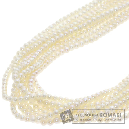 Baby Pearl Diamond 9-strand Necklace K18 Yellow Gold 48.7g　Ladies