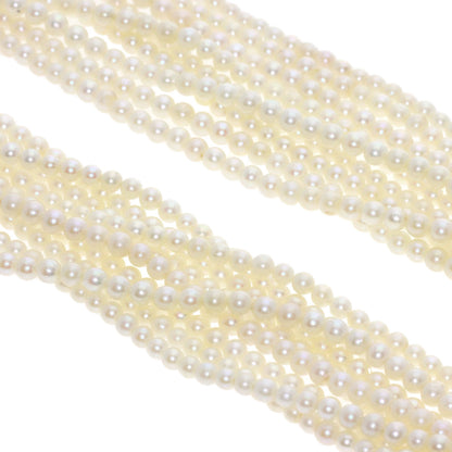 Baby Pearl Diamond 9-strand Necklace K18 Yellow Gold 48.7g　Ladies