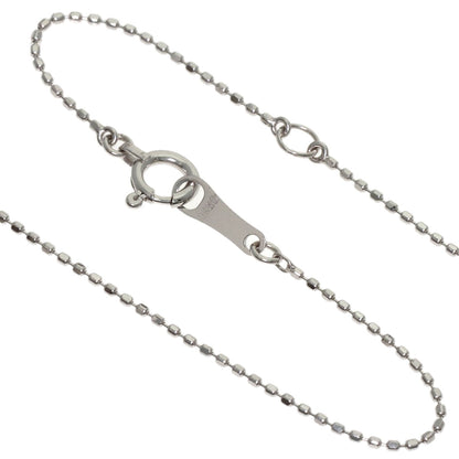 1ct 3P Diamond Necklace K18 White Gold 2.7g　Ladies