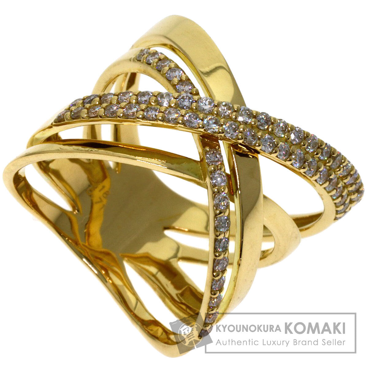 0.71ct Diamond Ring K18 Yellow Gold 9.47g　Ladies