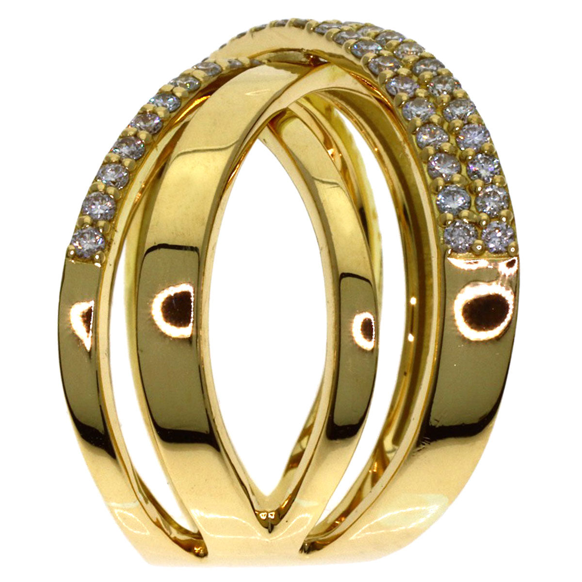 0.71ct Diamond Ring K18 Yellow Gold 9.47g　Ladies