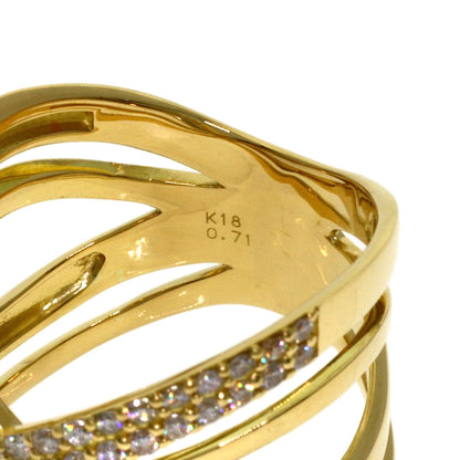 0.71ct Diamond Ring K18 Yellow Gold 9.47g　Ladies