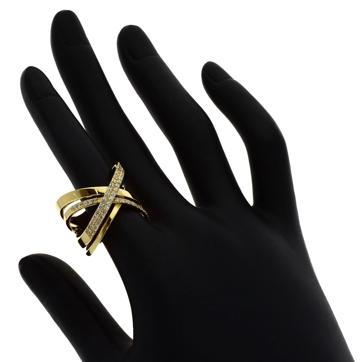 0.71ct Diamond Ring K18 Yellow Gold 9.47g　Ladies