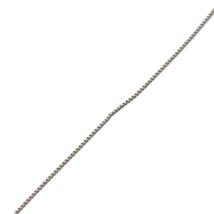 0.15ct Pink Sapphire Diamond Necklace K18 White Gold 3.5g　Ladies