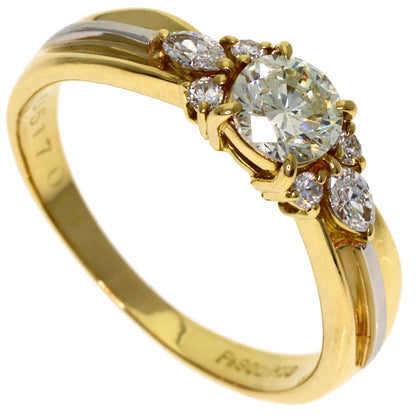 0.517ct Diamond Ring K18 Yellow Gold PT900 3.3g　Ladies
