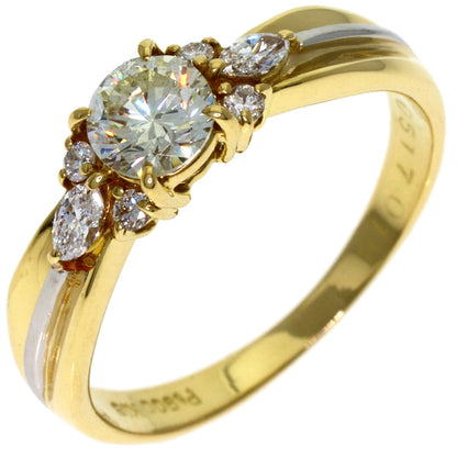 0.517ct Diamond Ring K18 Yellow Gold PT900 3.3g　Ladies