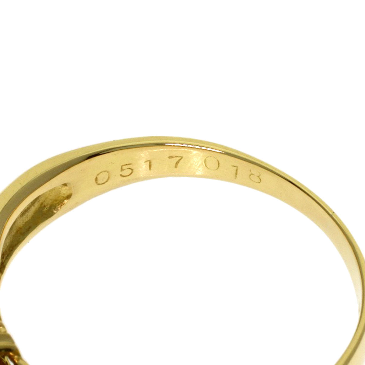 0.517ct Diamond Ring K18 Yellow Gold PT900 3.3g　Ladies