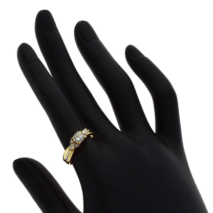 0.517ct Diamond Ring K18 Yellow Gold PT900 3.3g　Ladies