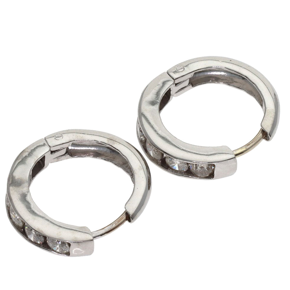 0.5ct Hoop Diamond earring Platinum PT900 7.1g　Ladies