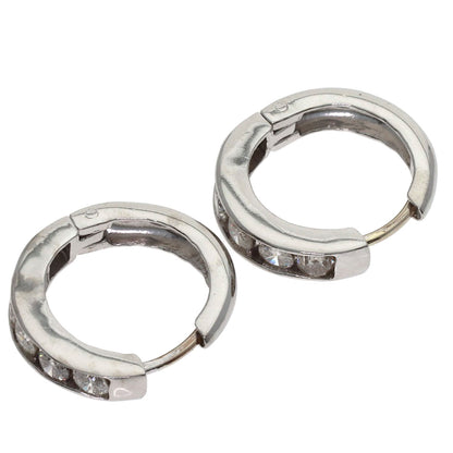 0.5ct Hoop Diamond earring Platinum PT900 7.1g　Ladies