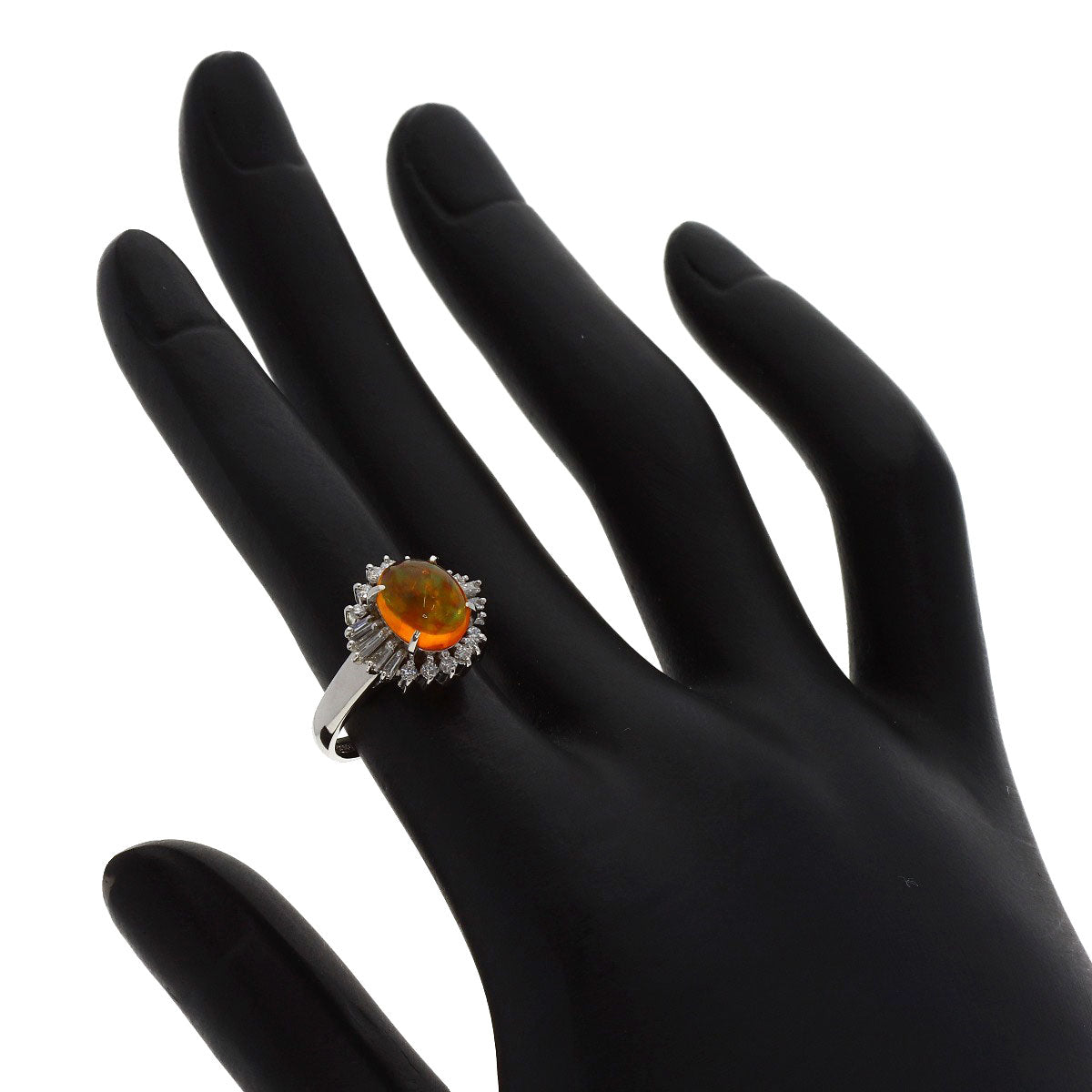1.47ct Opal Diamond Ring Platinum PT900 6.2g　Ladies