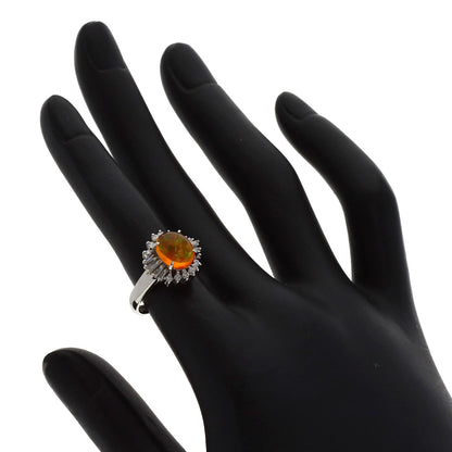 1.47ct Opal Diamond Ring Platinum PT900 6.2g　Ladies