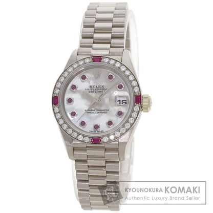 ROLEX Datejust 10P Ruby Watches 69069 K18 White Gold/K18 White Gold Ladies