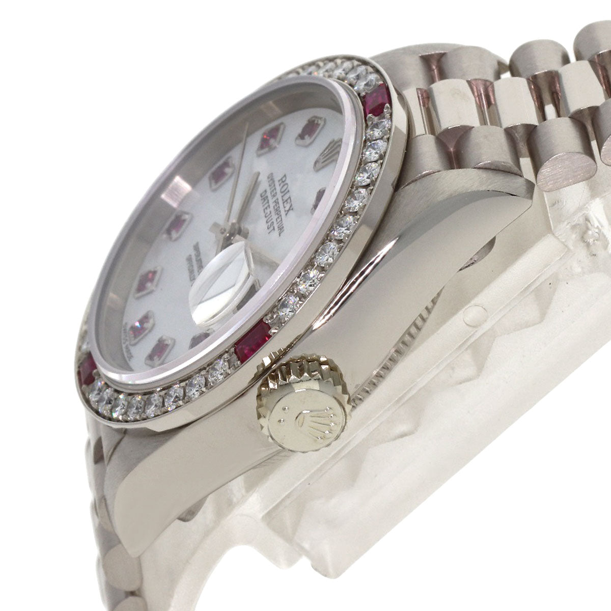 ROLEX Datejust 10P Ruby Watches 69069 K18 White Gold/K18 White Gold Ladies