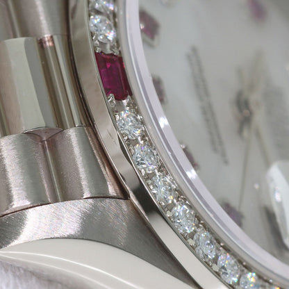 ROLEX Datejust 10P Ruby Watches 69069 K18 White Gold/K18 White Gold Ladies