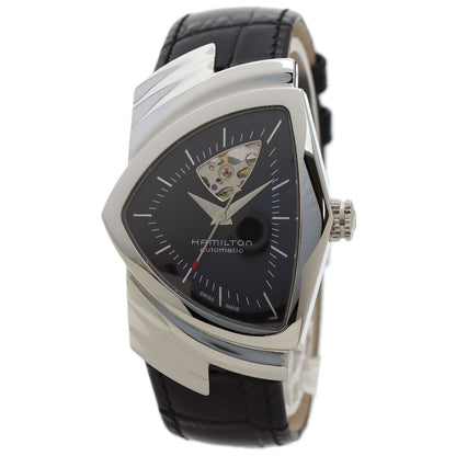 HAMILTON Ventura Open Heart Auto Watches H24515732 Stainless Steel/Leather mens