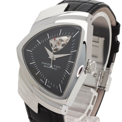 HAMILTON Ventura Open Heart Auto Watches H24515732 Stainless Steel/Leather mens