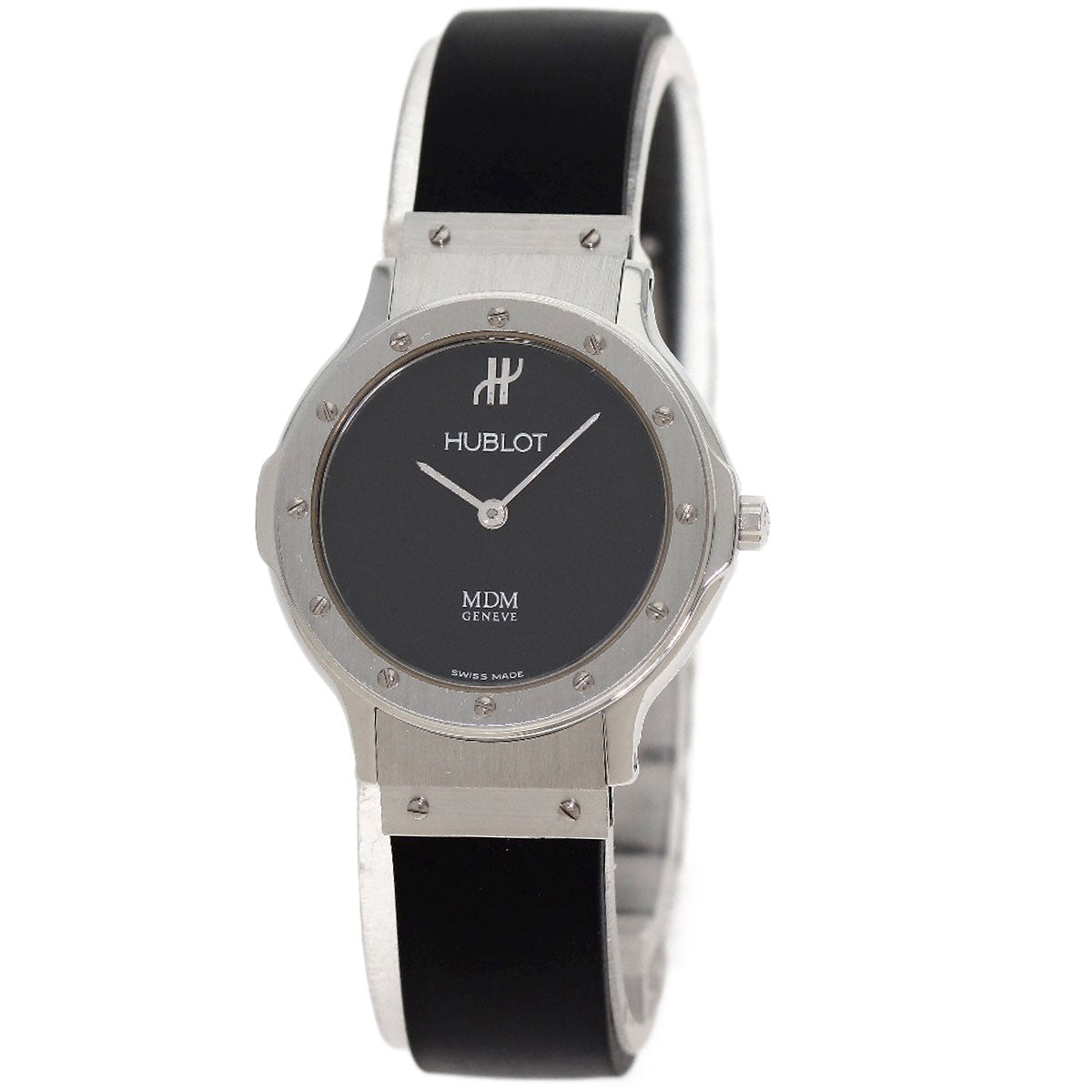 HUBLOT MDM Classic Mini Watches 1280.1 Stainless Steel/Rubber Ladies