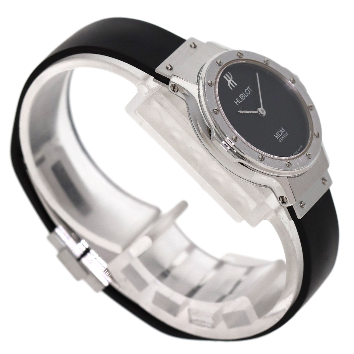 HUBLOT MDM Classic Mini Watches 1280.1 Stainless Steel/Rubber Ladies