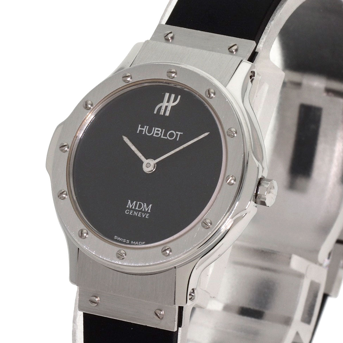 HUBLOT MDM Classic Mini Watches 1280.1 Stainless Steel/Rubber Ladies