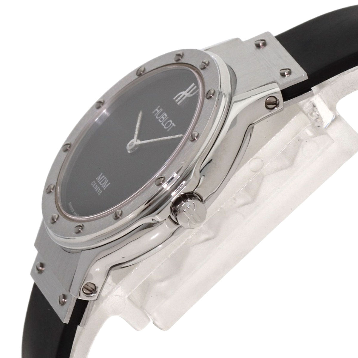 HUBLOT MDM Classic Mini Watches 1280.1 Stainless Steel/Rubber Ladies