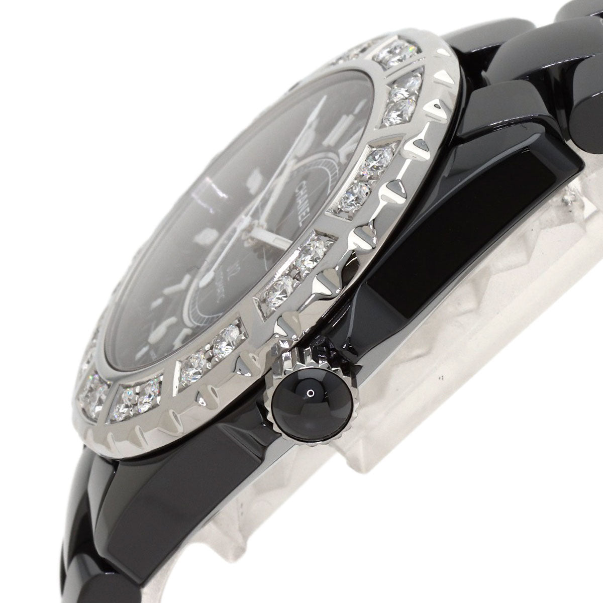 CHANEL J12 1.5" DiamondBezel Watches H1174 Ceramic/Ceramic mens