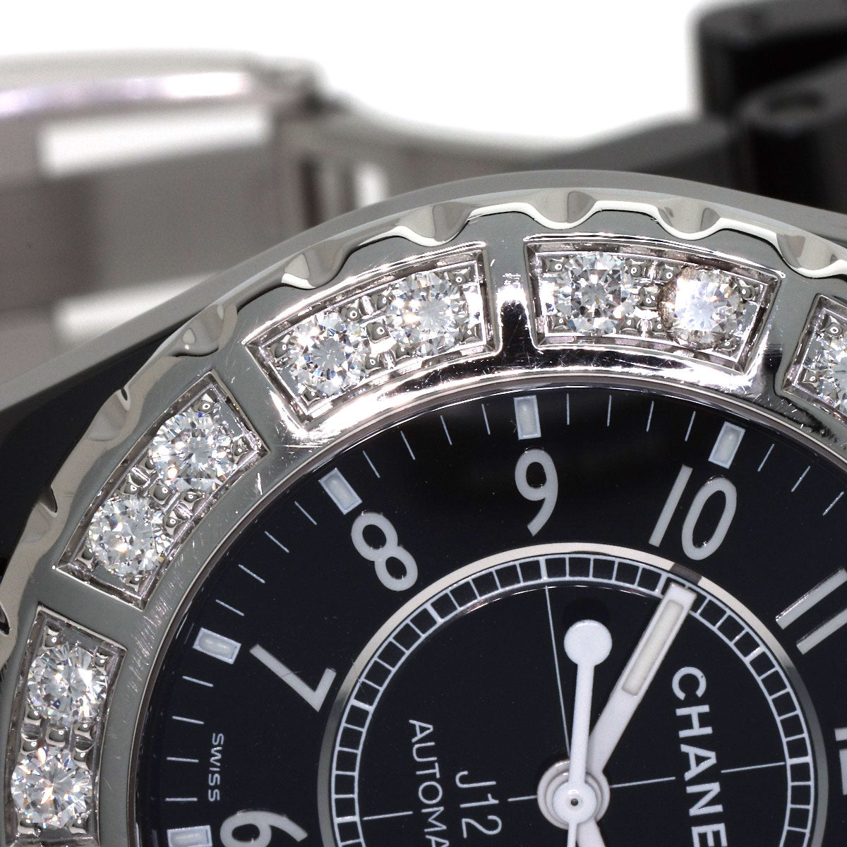 CHANEL J12 1.5" DiamondBezel Watches H1174 Ceramic/Ceramic mens