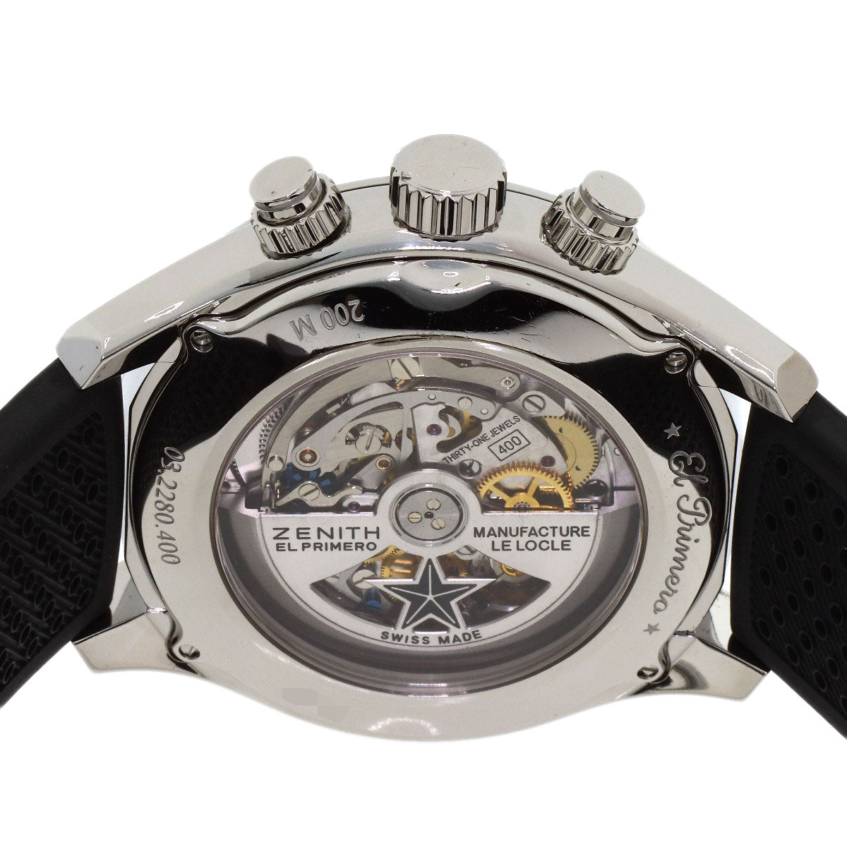 ZENITH El Primero Sport Chronograph Watches 03.2280.400/91.R576 Stainless Steel/Rubber mens