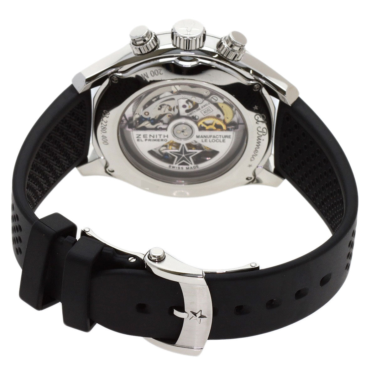 ZENITH El Primero Sport Chronograph Watches 03.2280.400/91.R576 Stainless Steel/Rubber mens