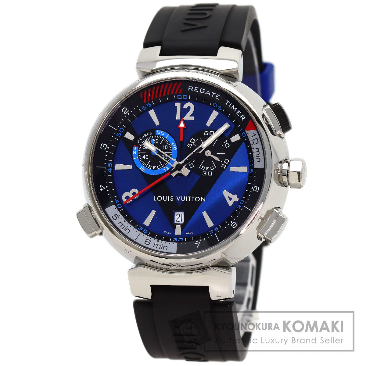 LOUIS VUITTON Tambour Louis Vuitton Cup Regatta Watches Q102D Stainless Steel/Rubber mens