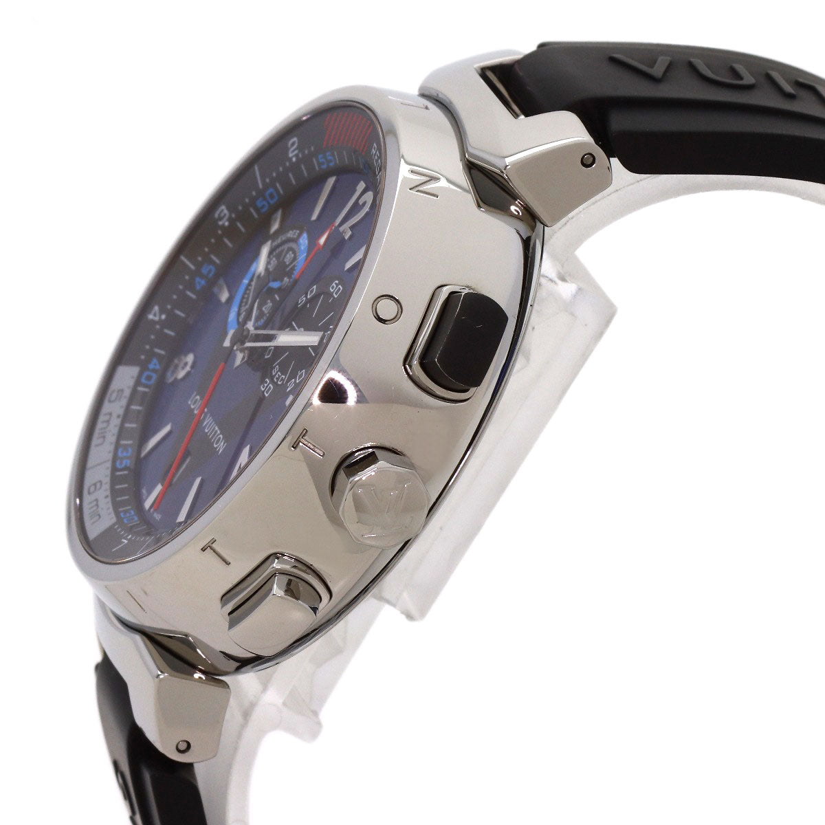 LOUIS VUITTON Tambour Louis Vuitton Cup Regatta Watches Q102D Stainless Steel/Rubber mens