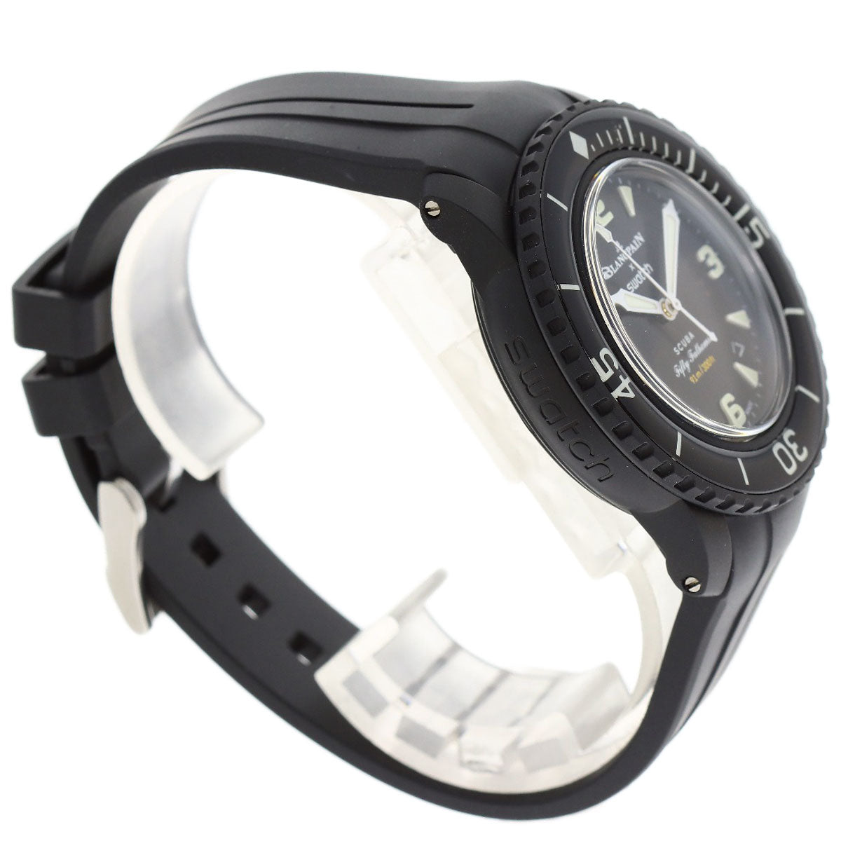 Swatch Blancpain collaboration Scuba Fifty Fathoms Watches SO35B400 Ceramic/Rubber mens