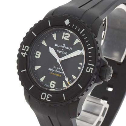 Swatch Blancpain collaboration Scuba Fifty Fathoms Watches SO35B400 Ceramic/Rubber mens