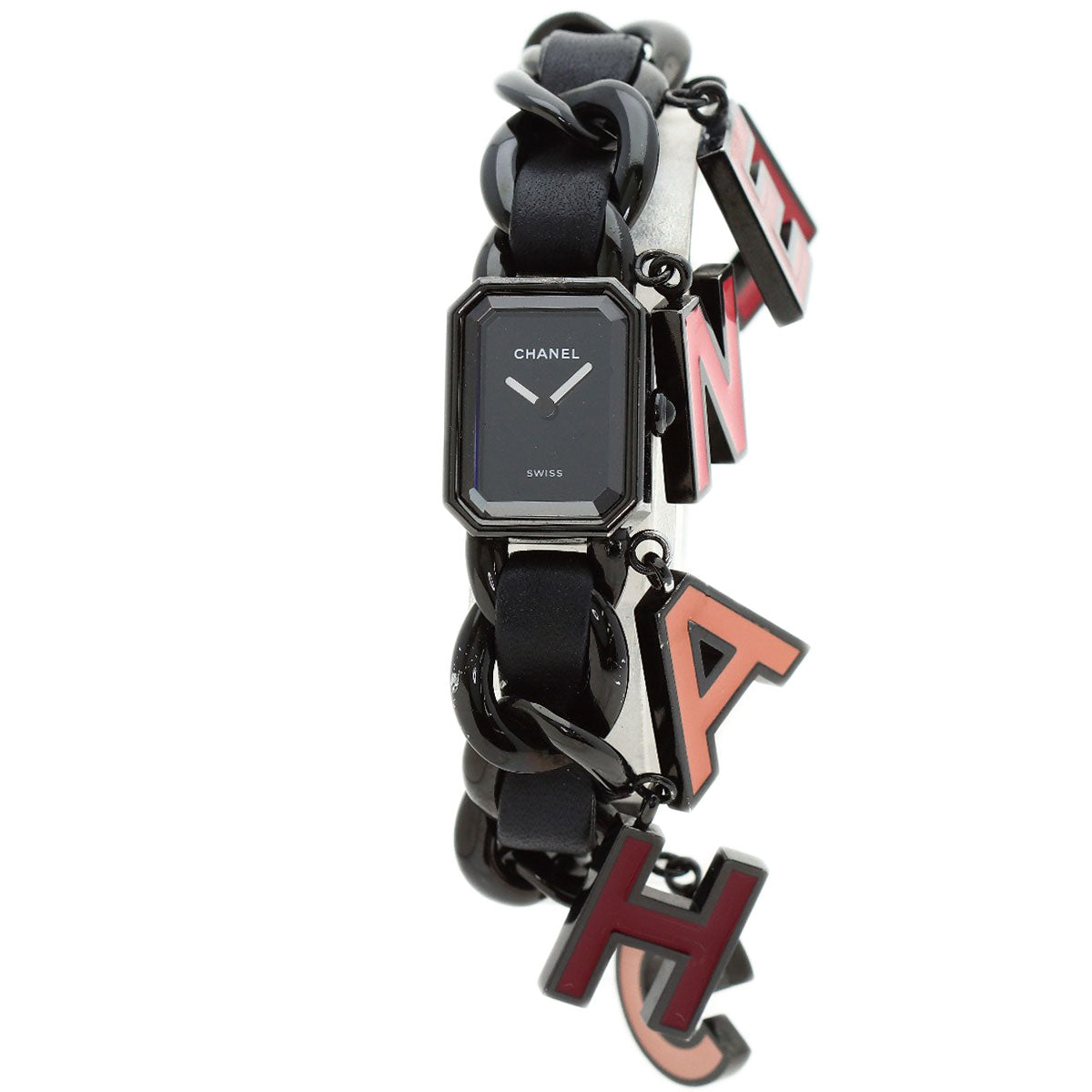 CHANEL Premiere Charm BLUSH Watches H10330 Stainless Steel/SSxLeather Ladies