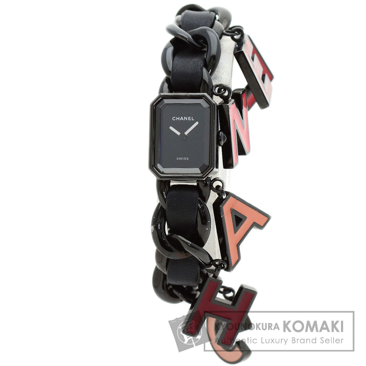 CHANEL Premiere Charm BLUSH Watches H10330 Stainless Steel/SSxLeather Ladies