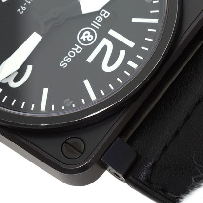 Bell＆Ross Square Watches BR01-92 Stainless Steel/Leather mens