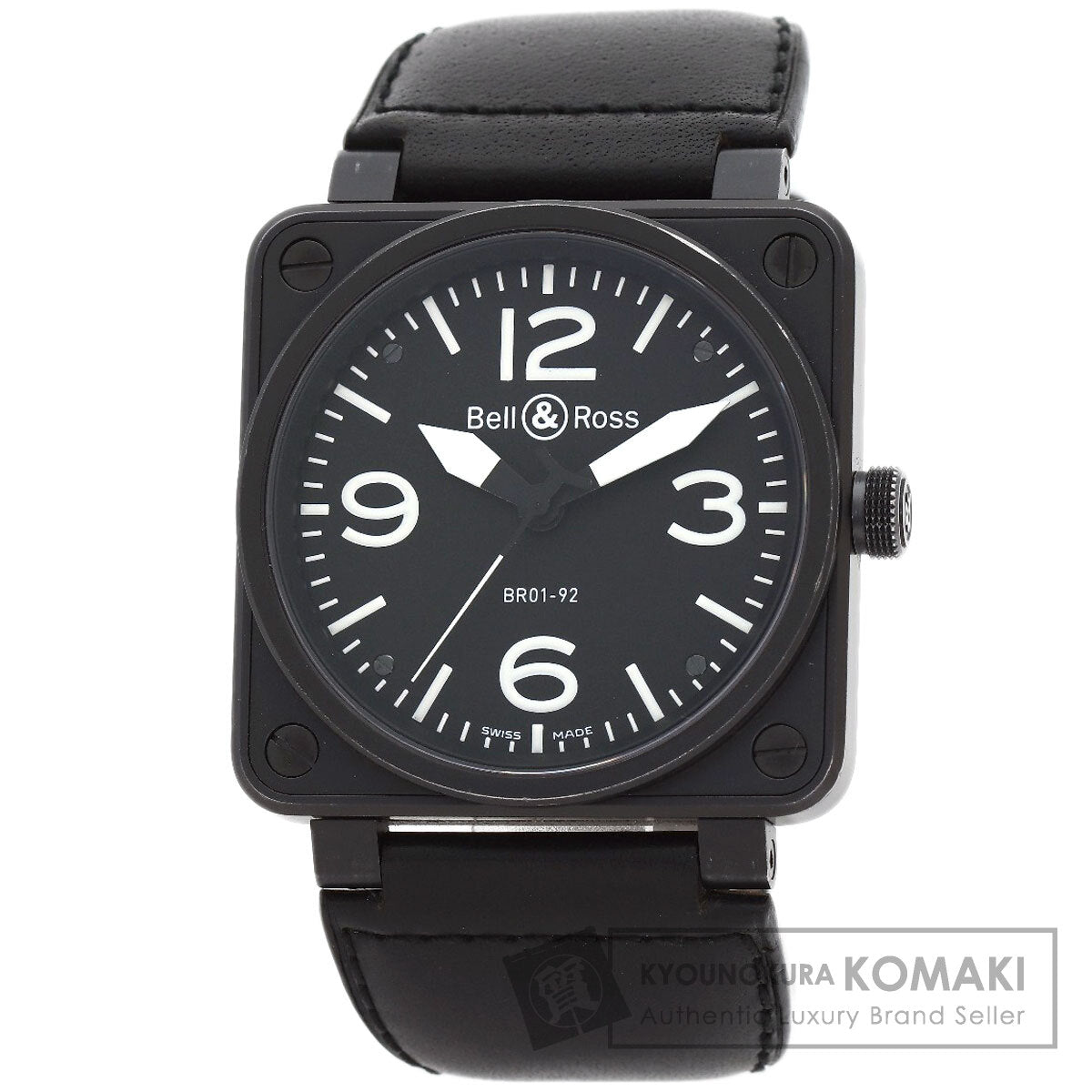 Bell＆Ross Square Watches BR01-92 Stainless Steel/Leather mens