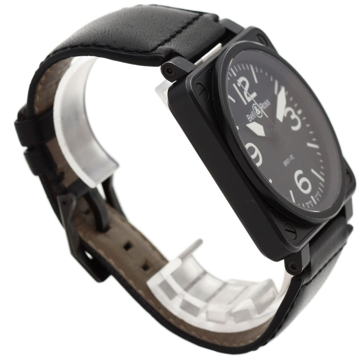 Bell＆Ross Square Watches BR01-92 Stainless Steel/Leather mens