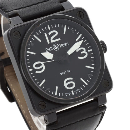 Bell＆Ross Square Watches BR01-92 Stainless Steel/Leather mens